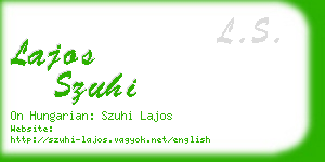 lajos szuhi business card